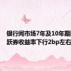 银行间市场7年及10年期国债活跃券收益率下行2bp左右