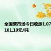 全国碳市场今日收涨1.07%，报101.10元/吨