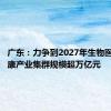 广东：力争到2027年生物医药与健康产业集群规模超万亿元