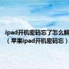 ipad开机密码忘了怎么解除锁定（苹果ipad开机密码忘）