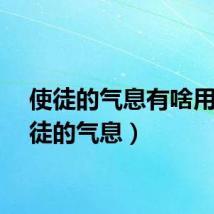 使徒的气息有啥用（使徒的气息）