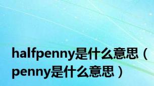 halfpenny是什么意思（penny是什么意思）