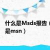 什么是Msds报告（什么是msn）