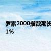 罗素2000指数期货下跌1%