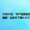 10月10日“农产品批发价格200指数”比昨天下降0.31个点