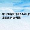 常山北明今日涨7.14% 北向资金净卖出4400万元