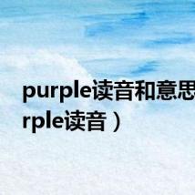 purple读音和意思（purple读音）