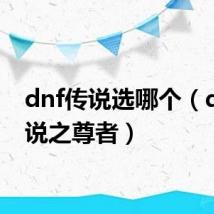 dnf传说选哪个（dnf传说之尊者）