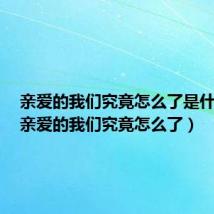 亲爱的我们究竟怎么了是什么歌（亲爱的我们究竟怎么了）