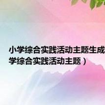 小学综合实践活动主题生成课（小学综合实践活动主题）