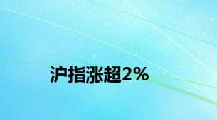 沪指涨超2%