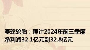 赛轮轮胎：预计2024年前三季度净利润32.1亿元到32.8亿元