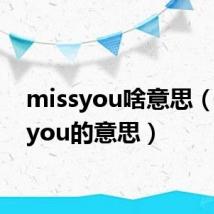 missyou啥意思（missyou的意思）