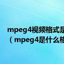 mpeg4视频格式是什么（mpeg4是什么格式）