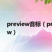 preview音标（preview）