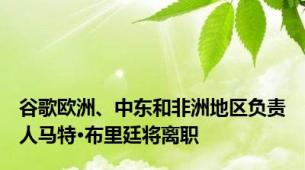 谷歌欧洲、中东和非洲地区负责人马特·布里廷将离职