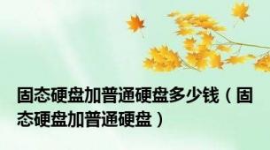 固态硬盘加普通硬盘多少钱（固态硬盘加普通硬盘）