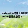 extension是什么意思呢（extension是什么意思）