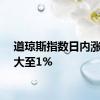 道琼斯指数日内涨幅扩大至1%