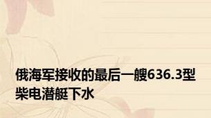 俄海军接收的最后一艘636.3型柴电潜艇下水