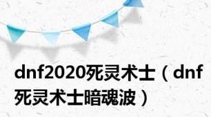 dnf2020死灵术士（dnf死灵术士暗魂波）