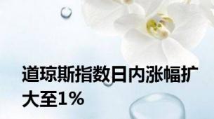 道琼斯指数日内涨幅扩大至1%