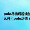 polo尽情后视镜加热怎么开（polo尽情）