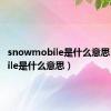 snowmobile是什么意思（mobile是什么意思）