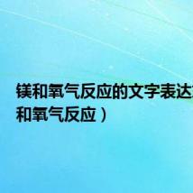 镁和氧气反应的文字表达式（镁和氧气反应）