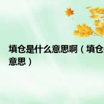 填仓是什么意思啊（填仓是什么意思）