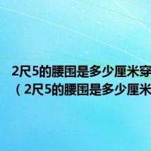 2尺5的腰围是多少厘米穿多少码（2尺5的腰围是多少厘米）