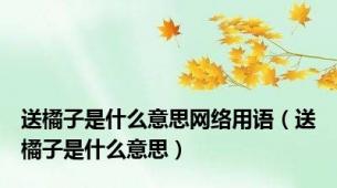 送橘子是什么意思网络用语（送橘子是什么意思）