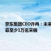 京东集团CEO许冉：未来3年招募至少1万名采销