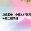 龙泉股份：中标2.87亿元地下水补给工程项目