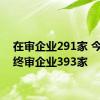 在审企业291家 今年来终审企业393家