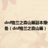 dnf格兰之森山麓副本爆什么装备（dnf格兰之森山麓）