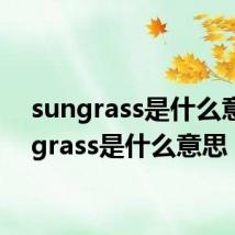 sungrass是什么意思（grass是什么意思）