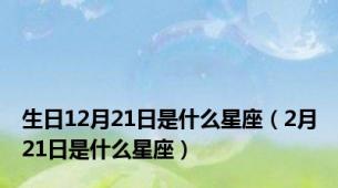 生日12月21日是什么星座（2月21日是什么星座）