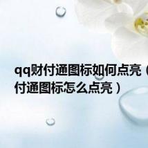 qq财付通图标如何点亮（qq财付通图标怎么点亮）