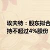 埃夫特：股东拟合计减持不超过4%股份