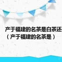 产于福建的名茶是白茶还是龙井（产于福建的名茶是）