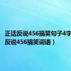 正话反说456搞笑句子4字（正话反说456搞笑词语）