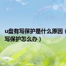 u盘有写保护是什么原因（u盘有写保护怎么办）