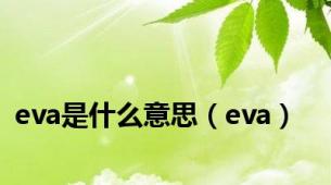 eva是什么意思（eva）