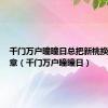 千门万户曈曈日总把新桃换旧符句意（千门万户曈曈日）