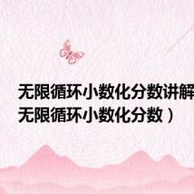 无限循环小数化分数讲解视频（无限循环小数化分数）