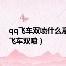 qq飞车双喷什么意思（飞车双喷）