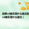 刻录cd音乐用什么格式的（刻录cd音乐用什么格式）