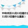 99年农历11月13日是什么星座（11月13日是什么星座）