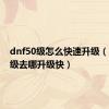 dnf50级怎么快速升级（dnf51级去哪升级快）